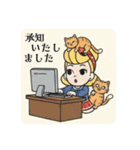 まるまるのアメリカフレンドとねこちゃん1（個別スタンプ：3）