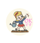 まるまるのアメリカフレンドとねこちゃん1（個別スタンプ：7）