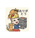 まるまるのアメリカフレンドとねこちゃん1（個別スタンプ：9）
