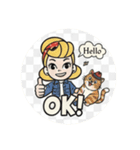 まるまるのアメリカフレンドとねこちゃん1（個別スタンプ：10）