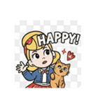 まるまるのアメリカフレンドとねこちゃん1（個別スタンプ：17）