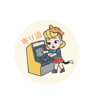 まるまるのアメリカフレンドとねこちゃん1（個別スタンプ：19）