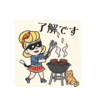 まるまるのアメリカフレンドとねこちゃん1（個別スタンプ：38）