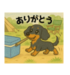 ミニチュアダックス キャンプにお邪魔した（個別スタンプ：11）