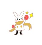 白うさぎの挨拶スタンプ【敬語＆友達用】（個別スタンプ：21）