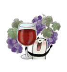 【秋】豆パンダ : 大人丁寧（個別スタンプ：35）