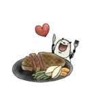 【秋】豆パンダ : 大人丁寧（個別スタンプ：36）