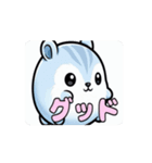 水色のかわいいどうぶつたちアニメーション（個別スタンプ：5）