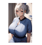 肉肉ケア女の子写真（個別スタンプ：29）