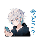 パーカー男子★予定と集合スタンプ（個別スタンプ：5）
