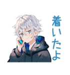 パーカー男子★予定と集合スタンプ（個別スタンプ：9）