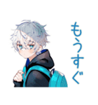 パーカー男子★予定と集合スタンプ（個別スタンプ：13）