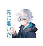 パーカー男子★予定と集合スタンプ（個別スタンプ：14）