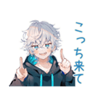 パーカー男子★予定と集合スタンプ（個別スタンプ：15）