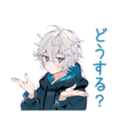 パーカー男子★予定と集合スタンプ（個別スタンプ：20）