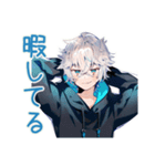 パーカー男子★予定と集合スタンプ（個別スタンプ：22）