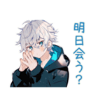 パーカー男子★予定と集合スタンプ（個別スタンプ：34）