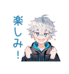 パーカー男子★予定と集合スタンプ（個別スタンプ：35）