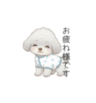 赤ちゃんトイプードル（使いやすい敬語）（個別スタンプ：5）