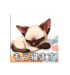 ペットの可愛いシャムネコ（個別スタンプ：5）