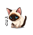 ペットの可愛いシャムネコ（個別スタンプ：15）