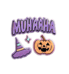 【Vol.EX3】ハロウィンDX キラキラシール風（個別スタンプ：33）