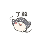 ぷかサメの仲間〜マダラトビエイ〜（個別スタンプ：6）