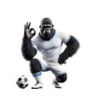 ゴリラ×サッカー！リアル3D！第九弾！（個別スタンプ：3）