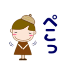 大人優しい気づかい 日常 お団子女の子 秋（個別スタンプ：7）