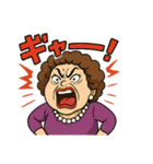 ヒステリックおばさん効果音LINEスタンプ（個別スタンプ：1）