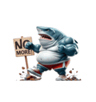 かわいくて怒りっぽいボクシングサメ,（個別スタンプ：10）