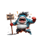 かわいくて怒りっぽいボクシングサメ,（個別スタンプ：28）