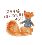 動物たちの秋いっぱいスタンプ（個別スタンプ：36）