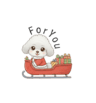 犬の日特集用♡トイプードル秋冬用スタンプ（個別スタンプ：21）