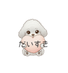 犬の日特集用♡トイプードル秋冬用スタンプ（個別スタンプ：35）