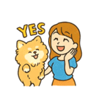 ポメラニアンと仲良しの日常会話スタンプ（個別スタンプ：5）