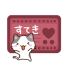 小さいブチ猫☆北欧風（個別スタンプ：10）