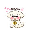 白い犬(もふもふ)1（個別スタンプ：9）
