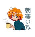 クールなお姉さんの秋★レトロ（個別スタンプ：13）