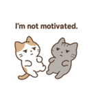 ネガティブねこ2匹スタンプ（個別スタンプ：3）