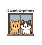 ネガティブねこ2匹スタンプ（個別スタンプ：5）