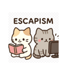 ネガティブねこ2匹スタンプ（個別スタンプ：21）