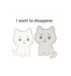 ネガティブねこ2匹スタンプ（個別スタンプ：25）