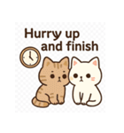 ネガティブねこ2匹スタンプ（個別スタンプ：40）