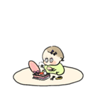開眼(・)ちなのスタンプ（個別スタンプ：6）
