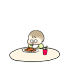 開眼(・)ちなのスタンプ（個別スタンプ：10）