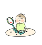 開眼(・)ちなのスタンプ（個別スタンプ：16）