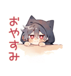 基本の黒猫耳パーカーくん★（個別スタンプ：8）