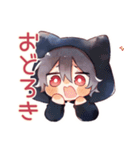 基本の黒猫耳パーカーくん★（個別スタンプ：32）