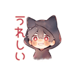 基本の黒猫耳パーカーくん★（個別スタンプ：36）